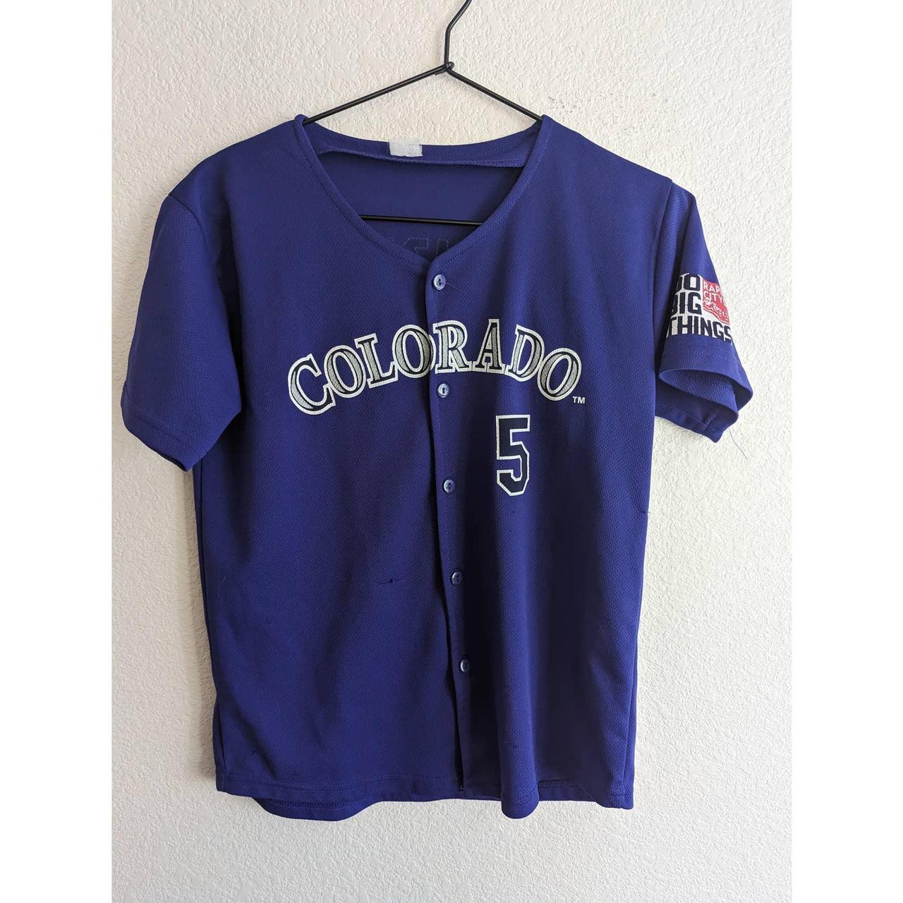 Mighty Mac Sports, Shirts & Tops, Boys Colorado Rockies Baseball Tee Sz  618