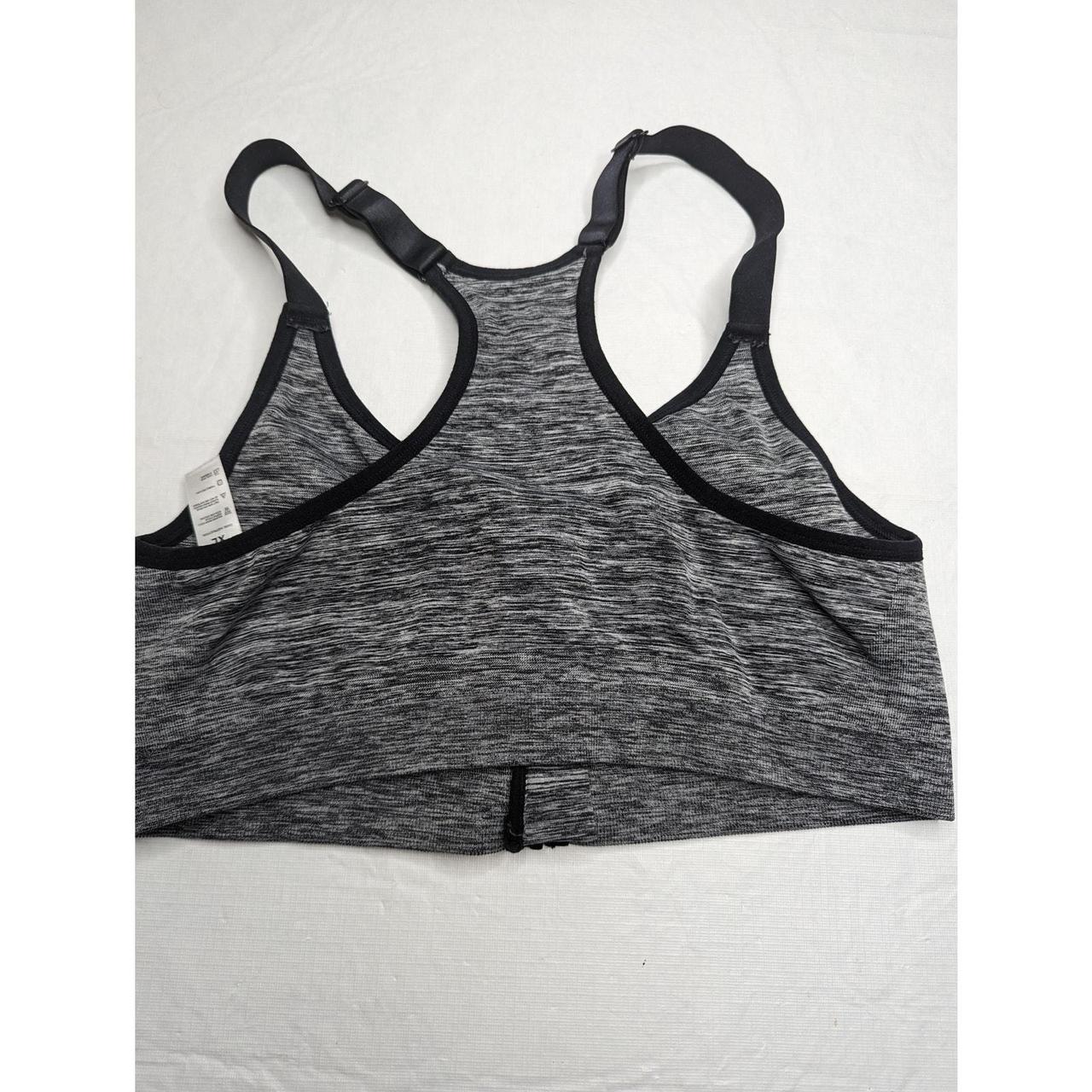 Activ8 womens Sz XL Front Zip Sports Bra Heathered