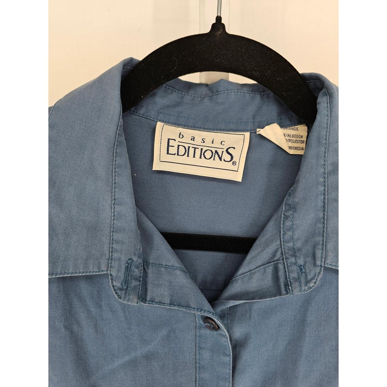Basic Editions Women's Blouse - Blue - L – Basic … - image 3