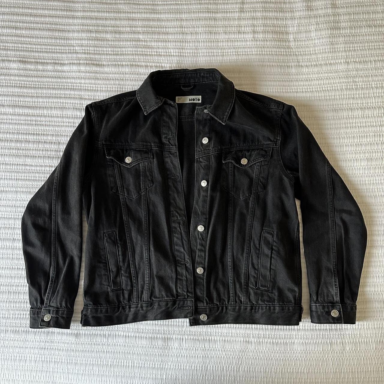 TOPSHOP MOTO BLACK DENIM JACKET worn but in perfect. Depop