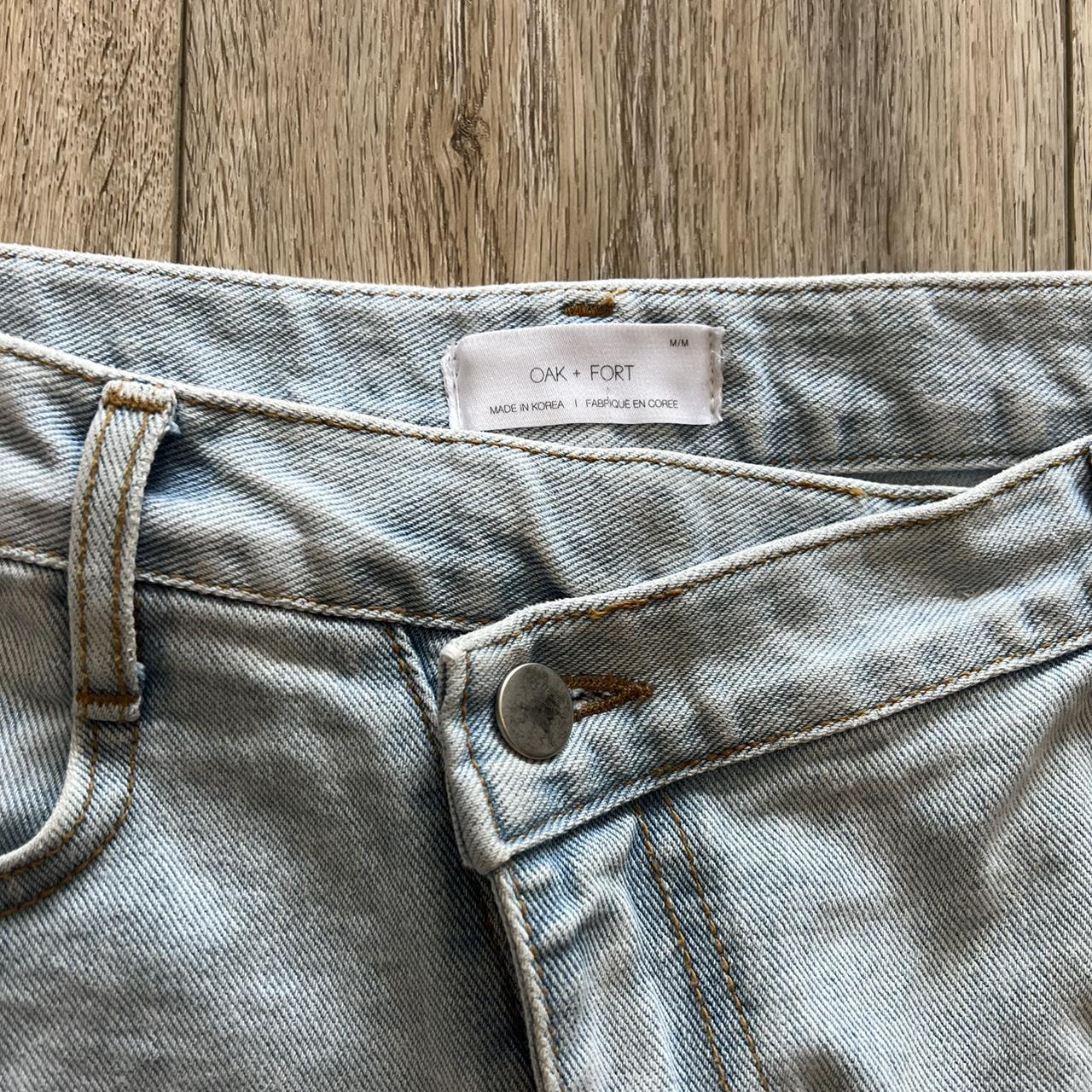 Oak + Fort Women's Blue Shorts | Depop