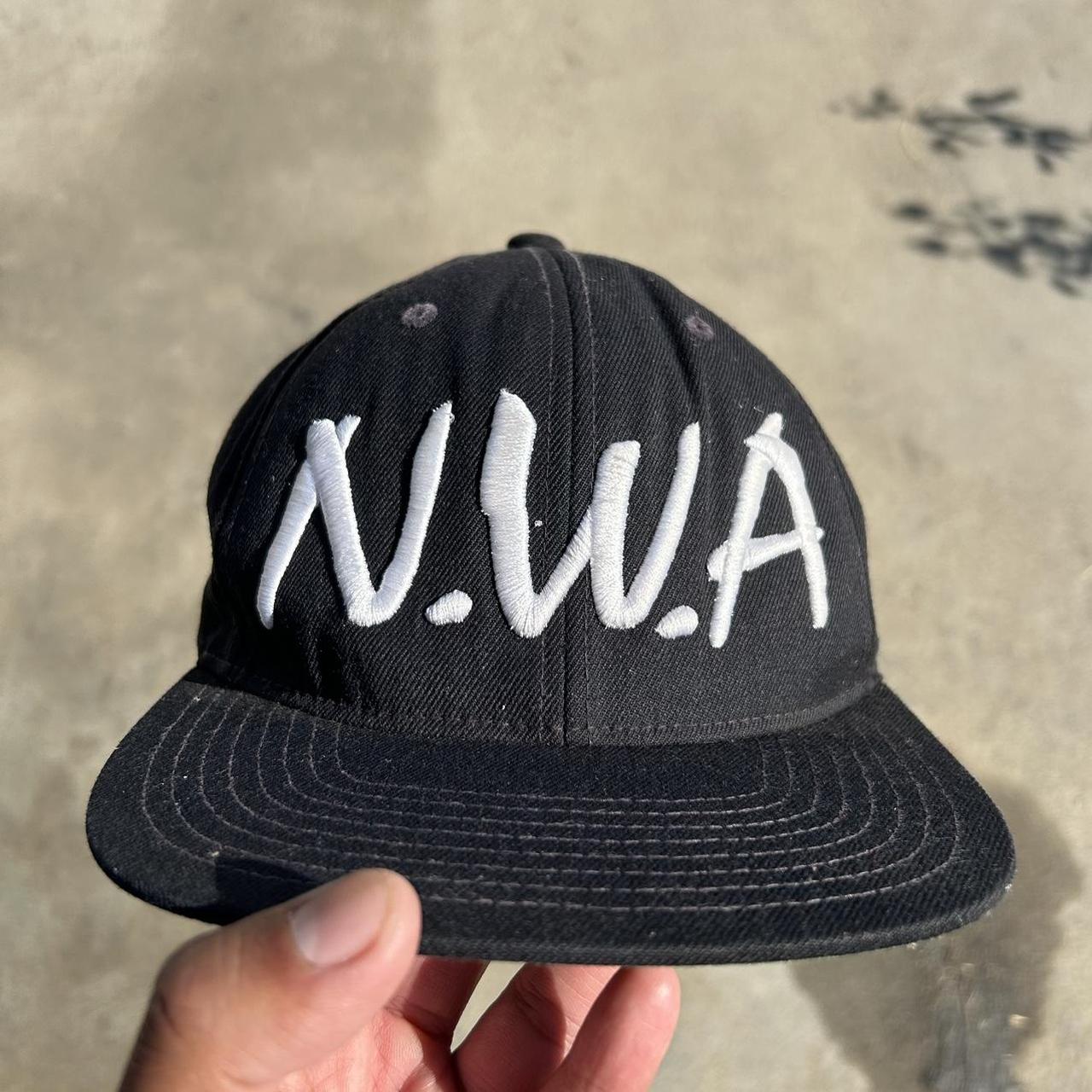 NWA plain Embroidered snapback adult Flat Bill Hat. Depop