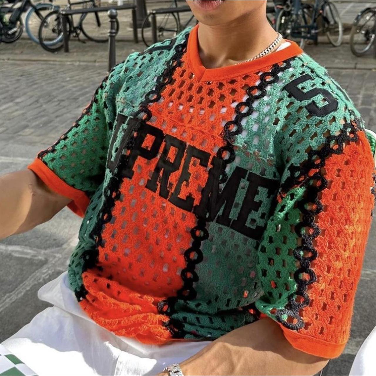 Supreme crochet football jersey - Depop