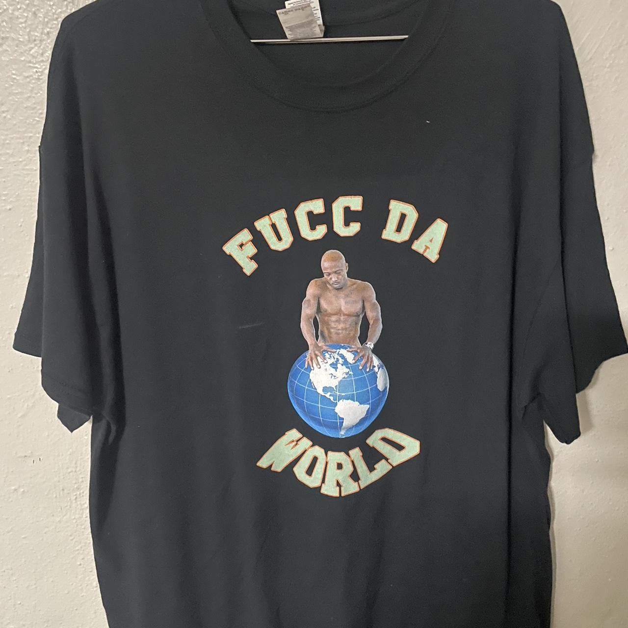 Fuck da world Wesley pipes novelty tee - Depop