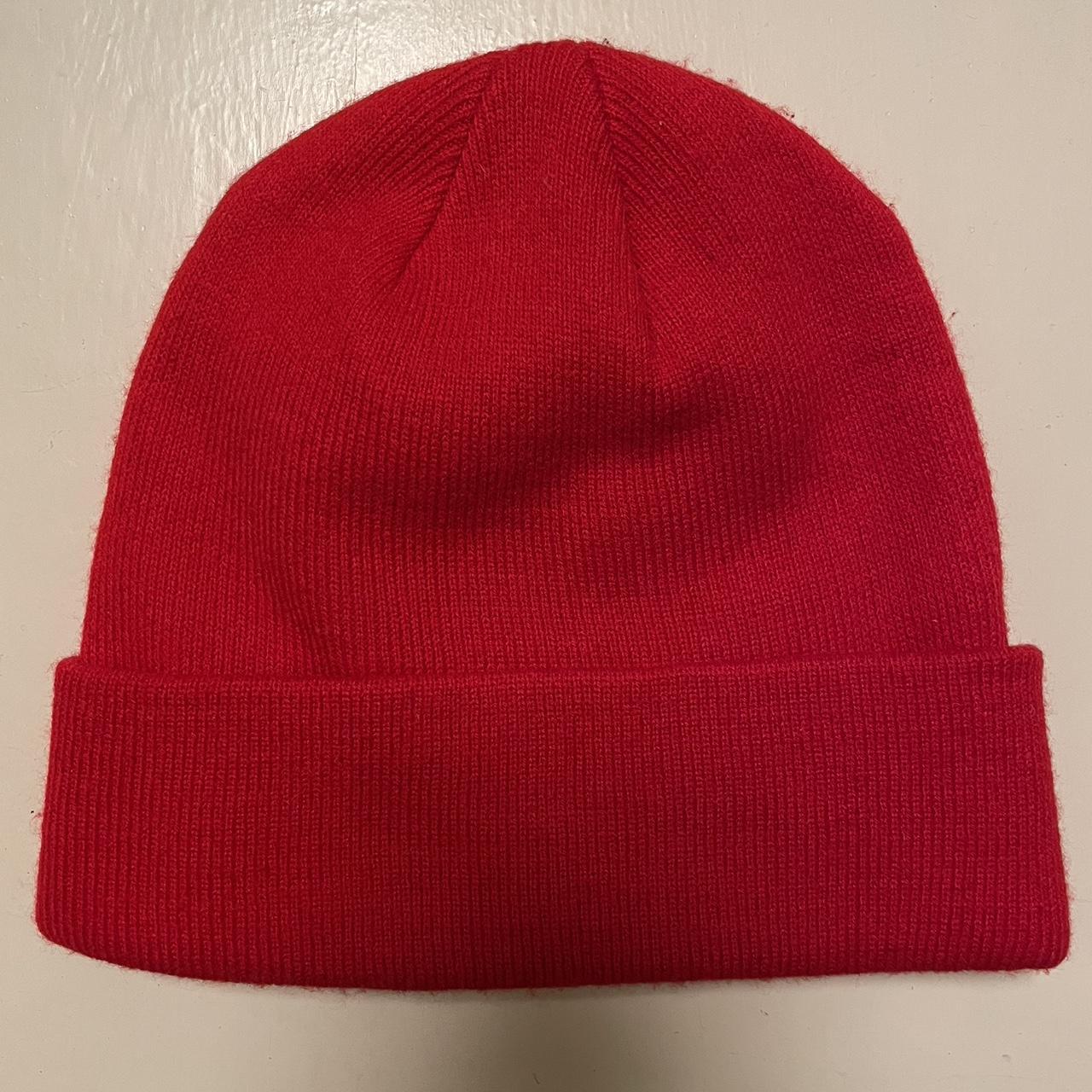 Red beanie from Depop