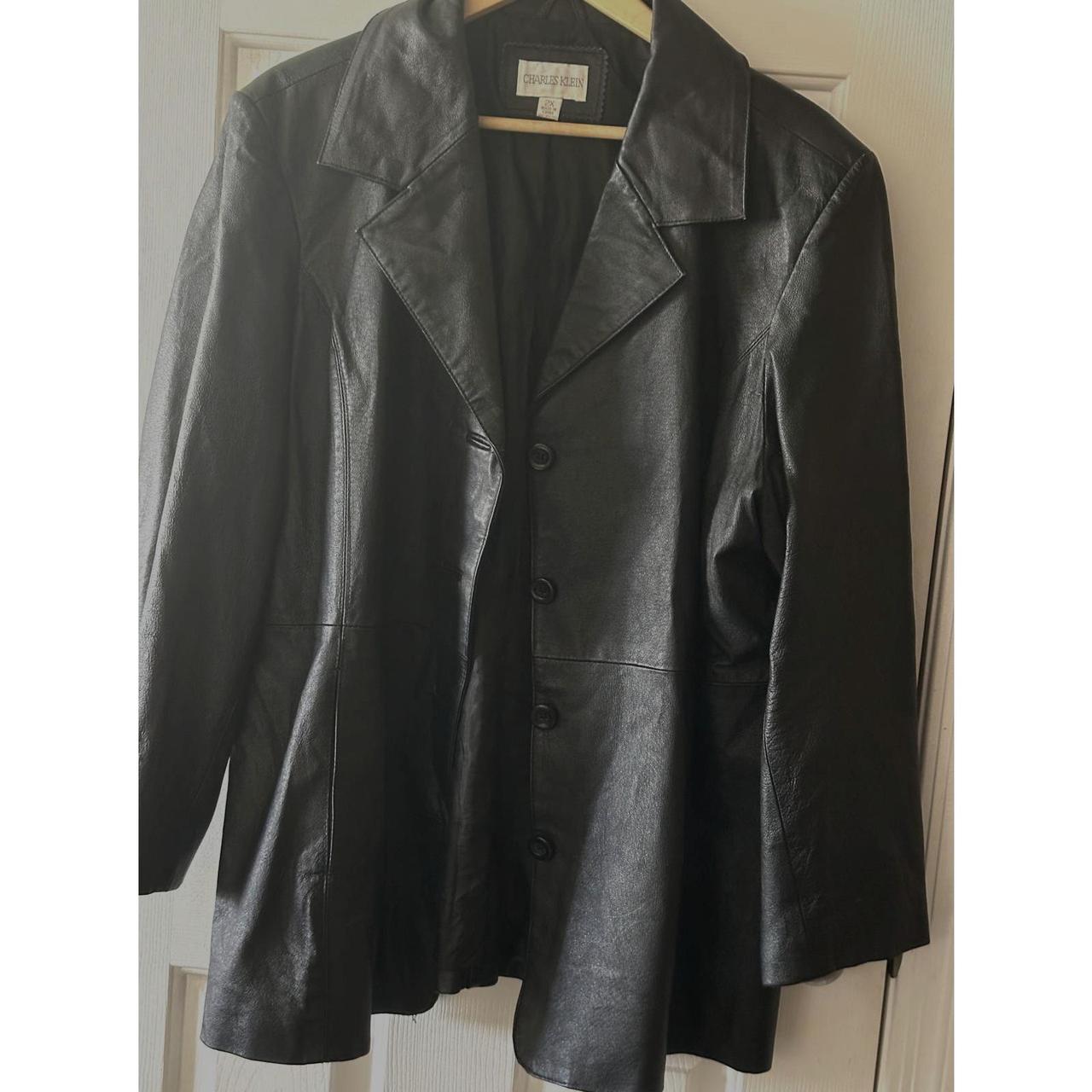 Charles klein cheap leather jacket