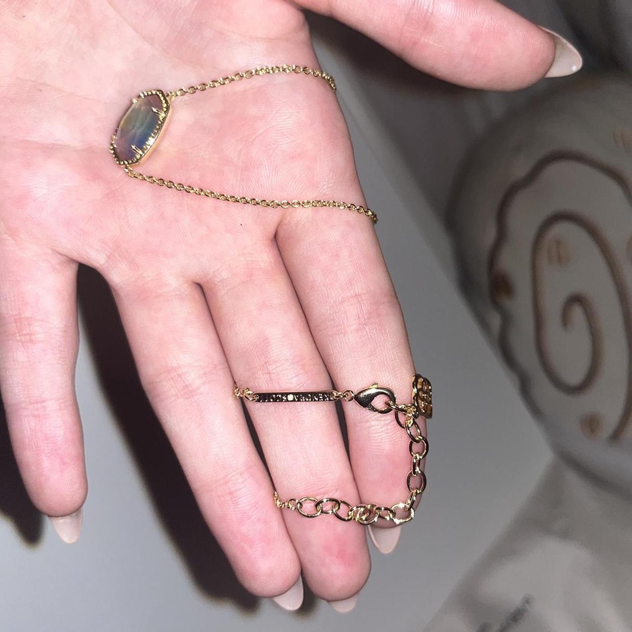 Kendra Scott Gold Necklace Multicolored Pendant... Depop