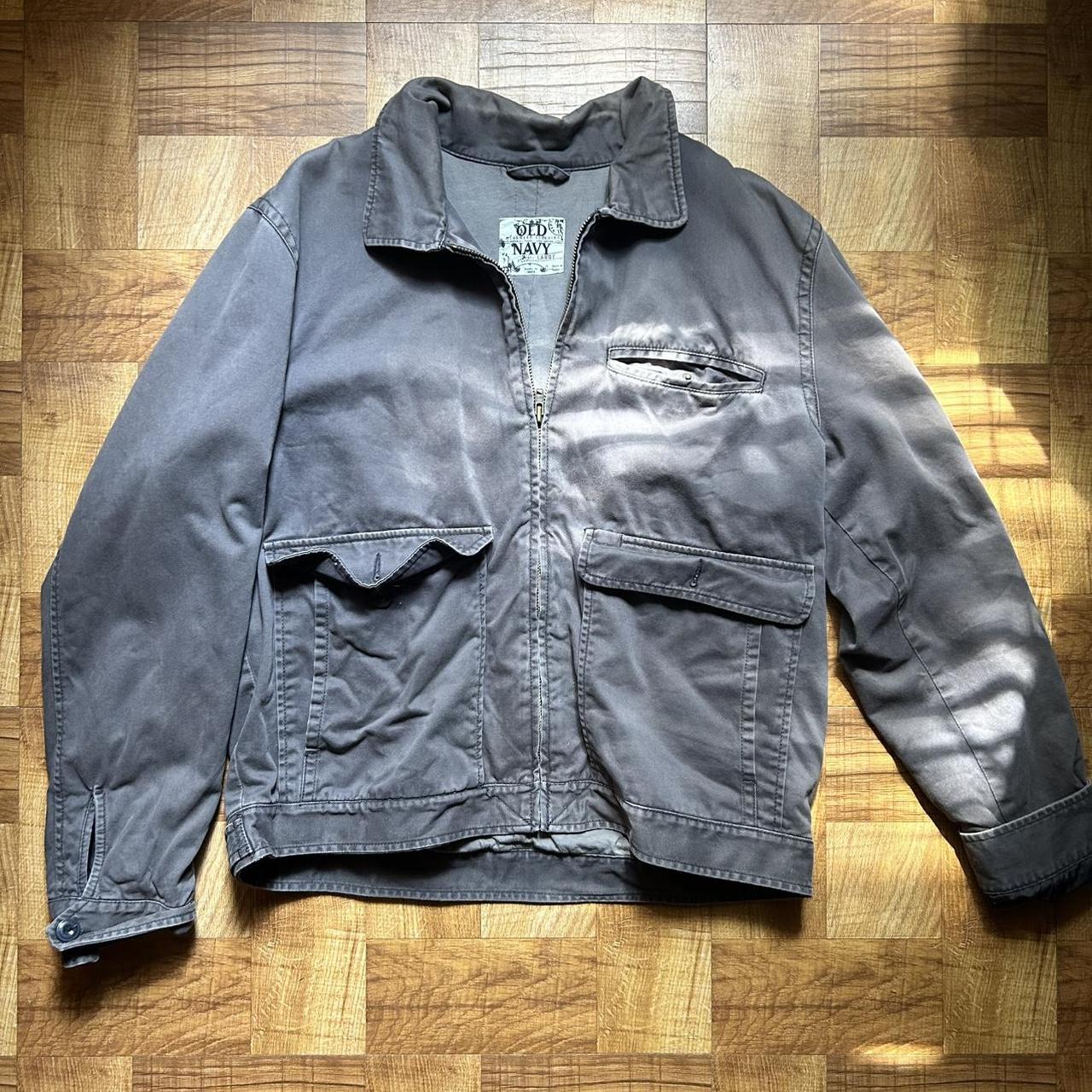 Old Navy Men's Jacket Grey L – Vintage grey old navy jacket