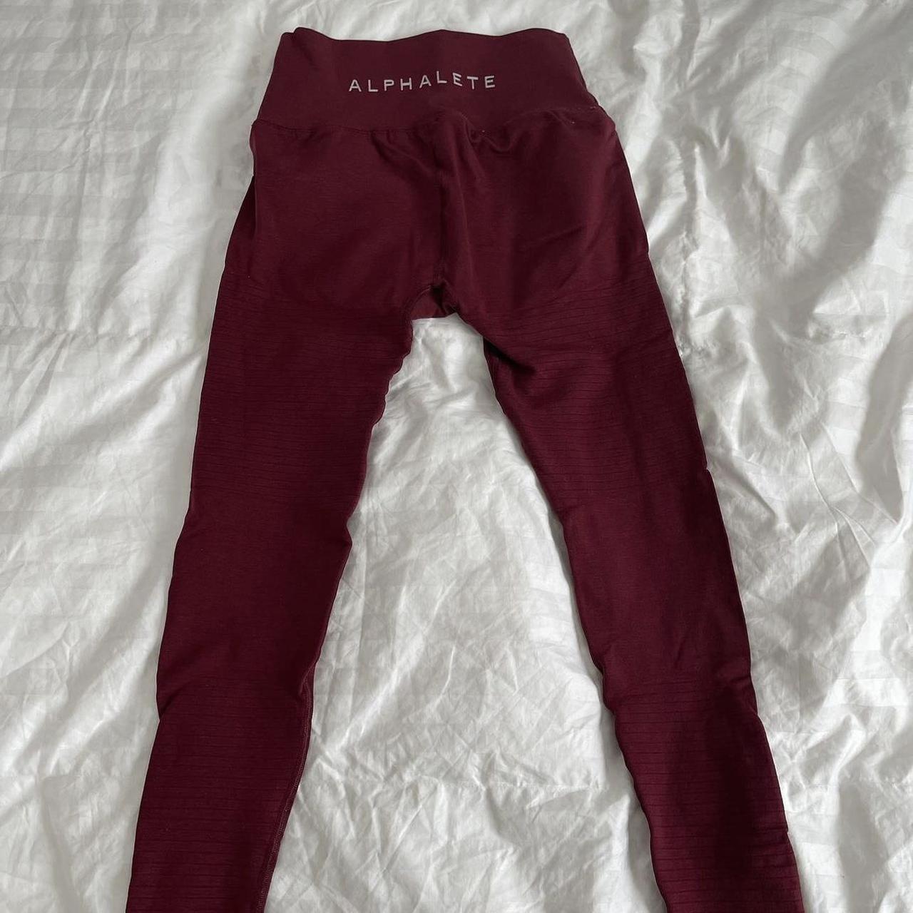 alphalete revival legging in red size... Depop