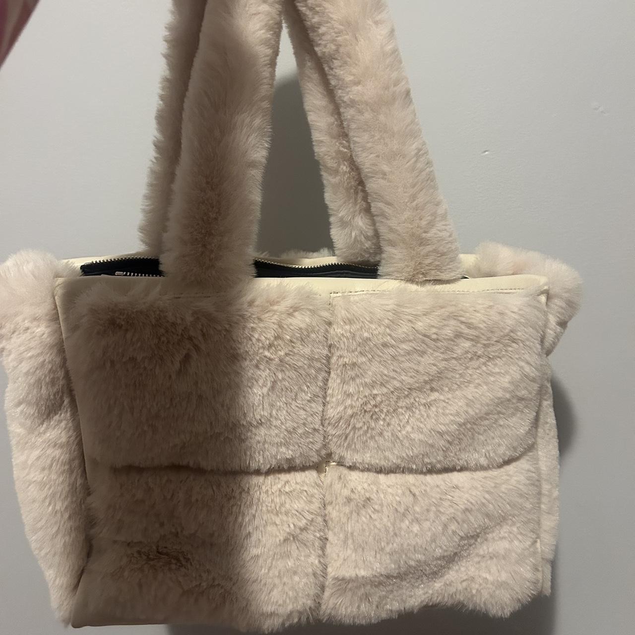 Zara Fur Puffer Tote It s very soft. Worn Once