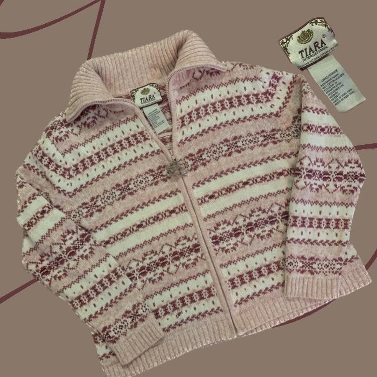 Tiara International Pink Sweater Super Cute Selling... - Depop