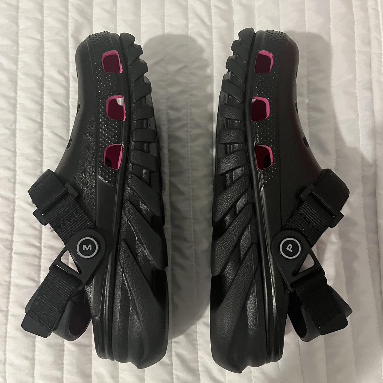 post malone crocs black pink