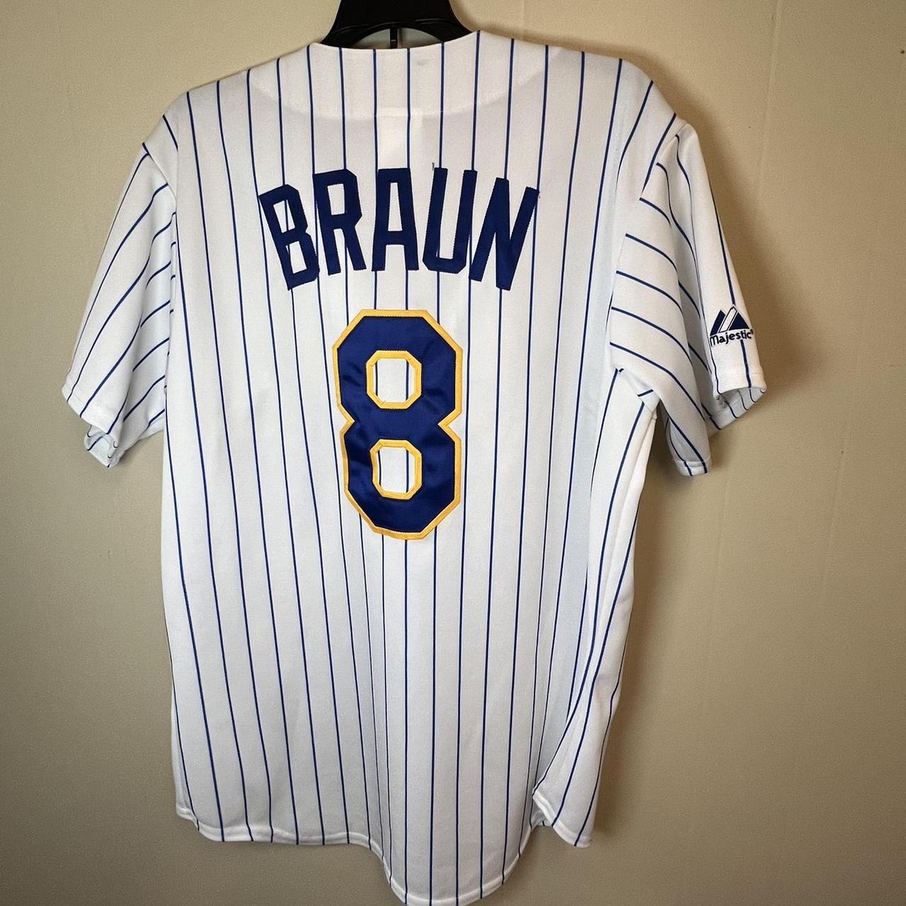 Majestic MLB Authentic Ryan Braun Milwaukee Brewers - Depop