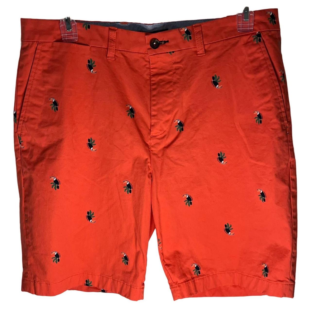 Tommy Hilfiger Men's Shorts size 35 Orange with... Depop