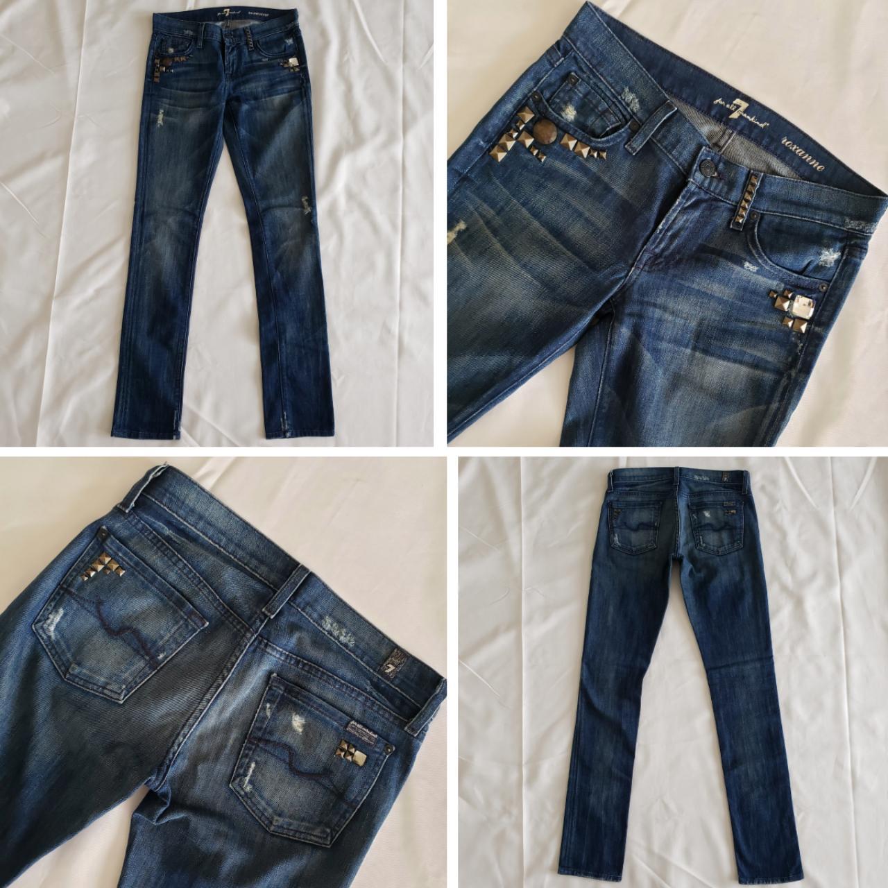 7 For All Mankind Roxanne Stud orders + Crystal Encrusted Rare Jeans