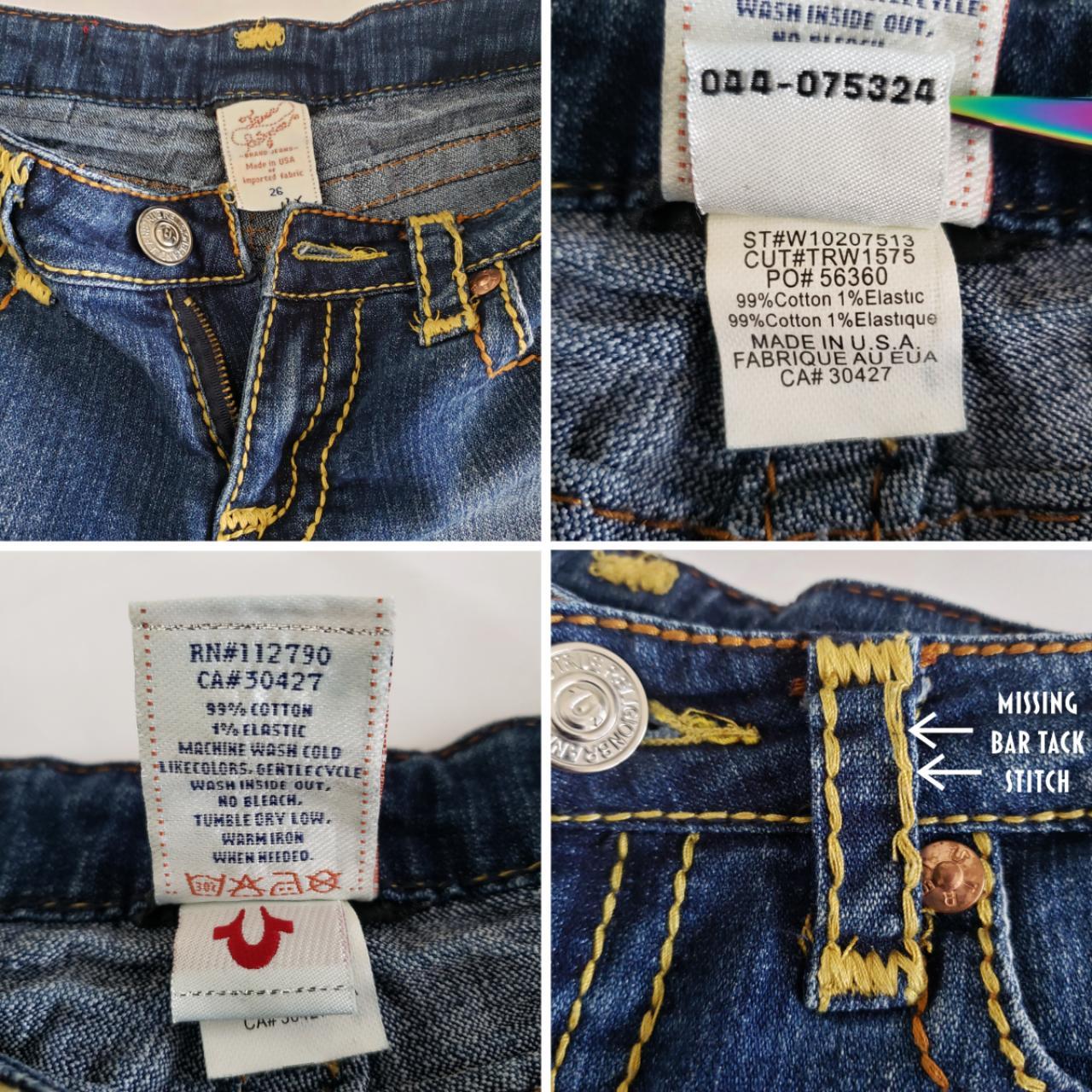 Rare Y2K Vintage True Religion Joey Rainbow Stitch | Depop