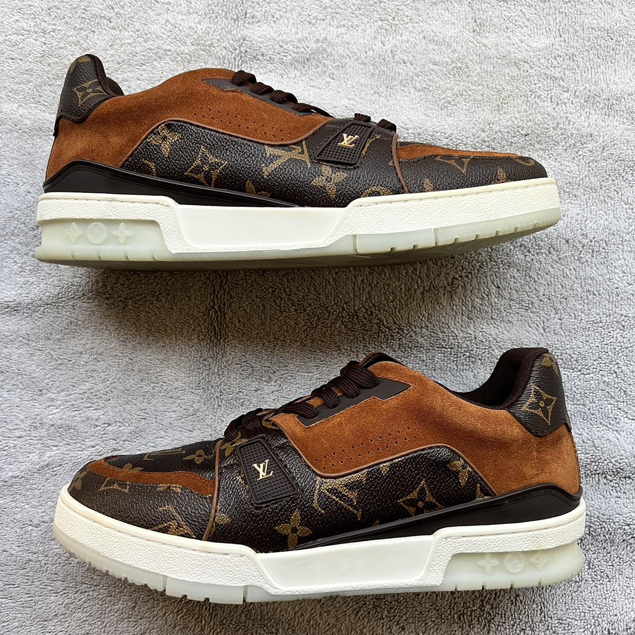 Louis Vuitton Monogram Suede Runners Size is in - Depop