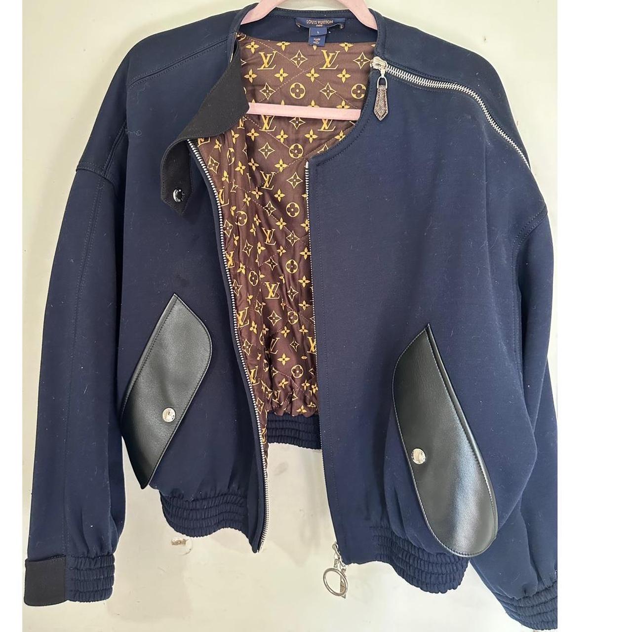 Louis Vuitton reflective jacket hmu for prices. - Depop