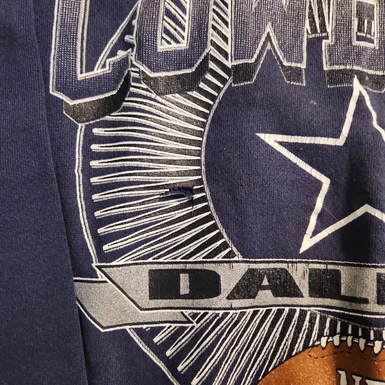 90s vintage dallas cowboys Sweatshirt Sweater Navy - Depop