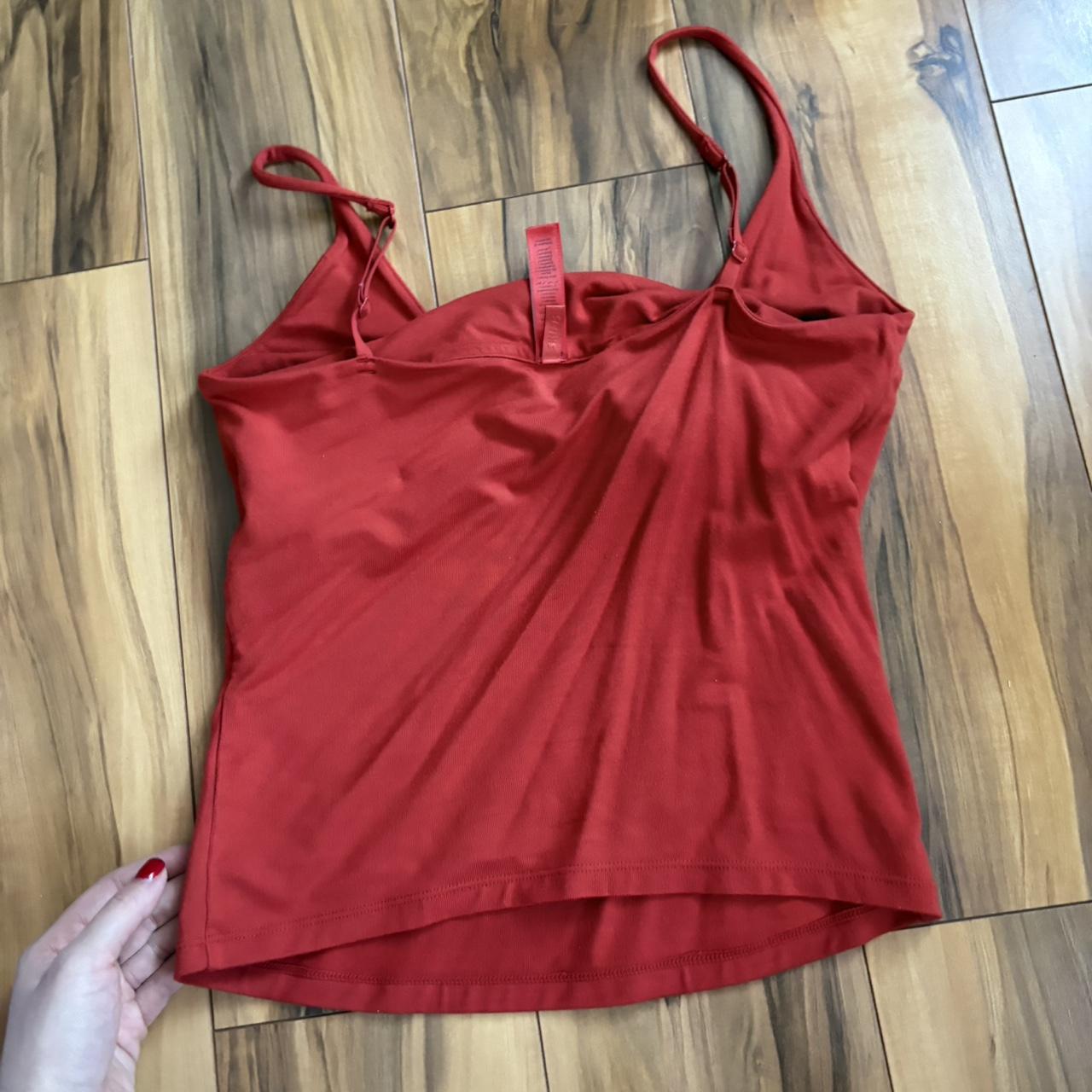 Skims Women's Tank top - Red - M – Cotton red/ora… - image 3
