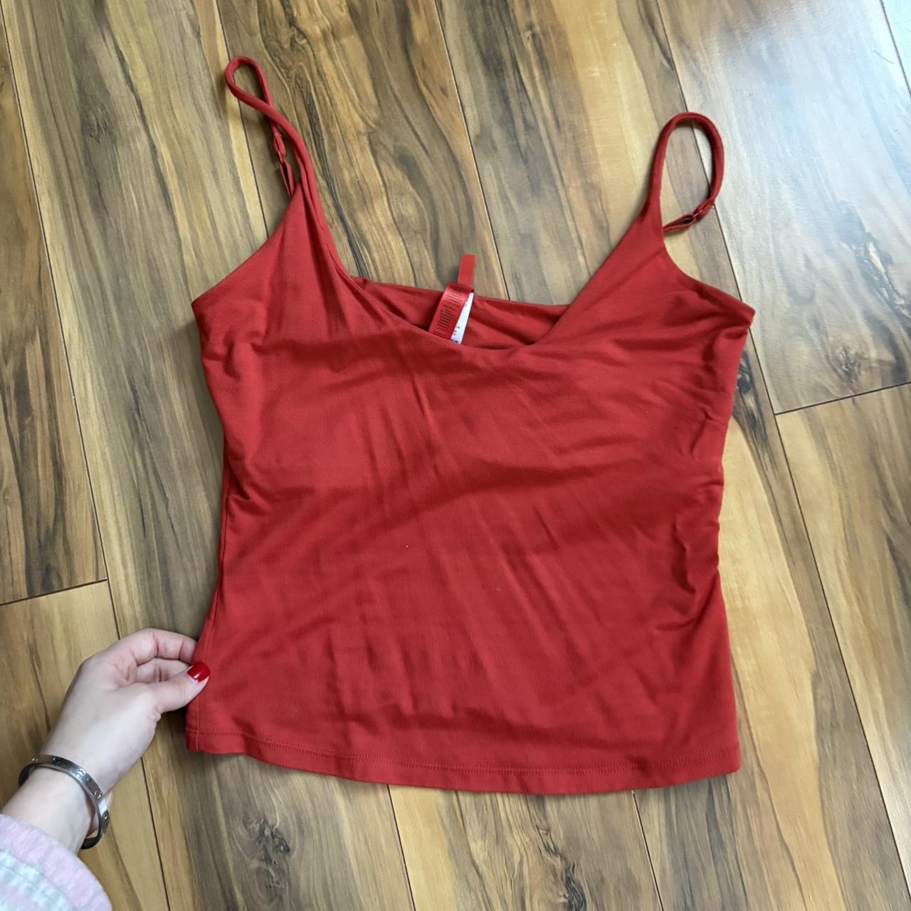 Skims Women's Tank top - Red - M – Cotton red/ora… - image 1