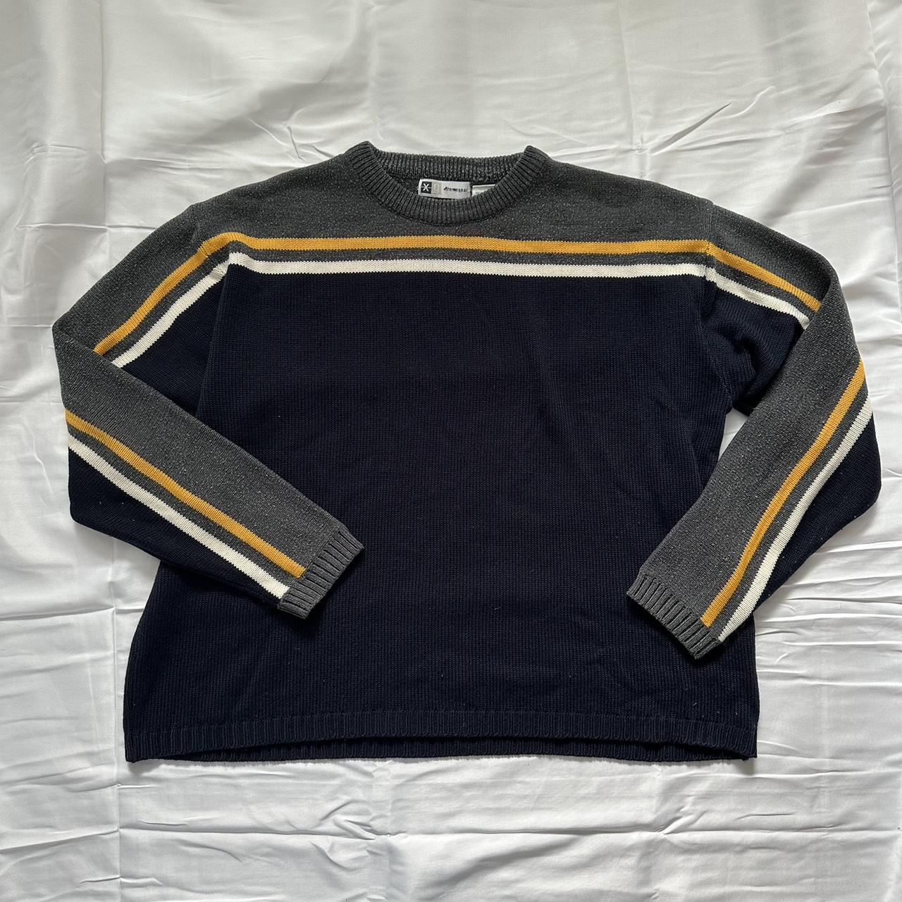 super comfy striped sweater!! Size L, vintage,... - Depop