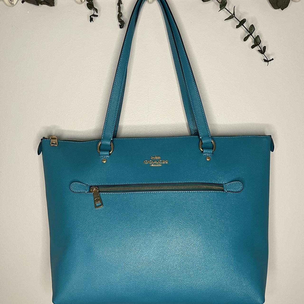 TEAL authentic COACH GALLERY TOTE