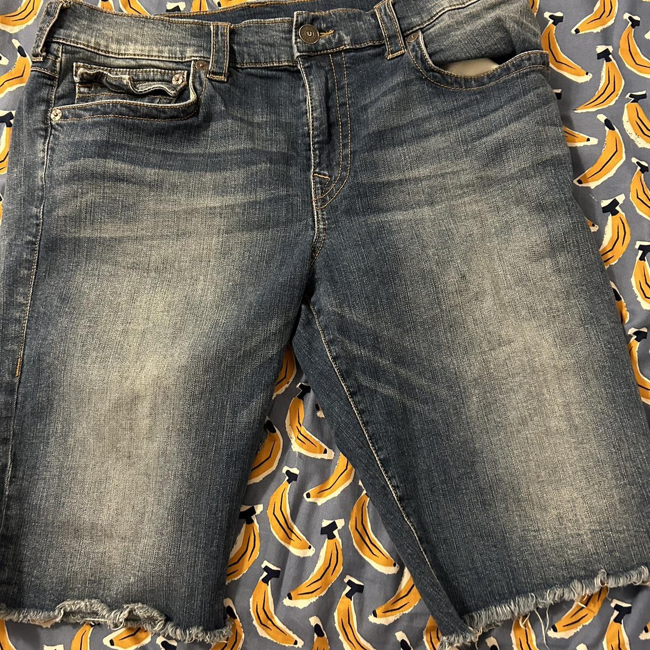 Blue true hot sale religion shorts