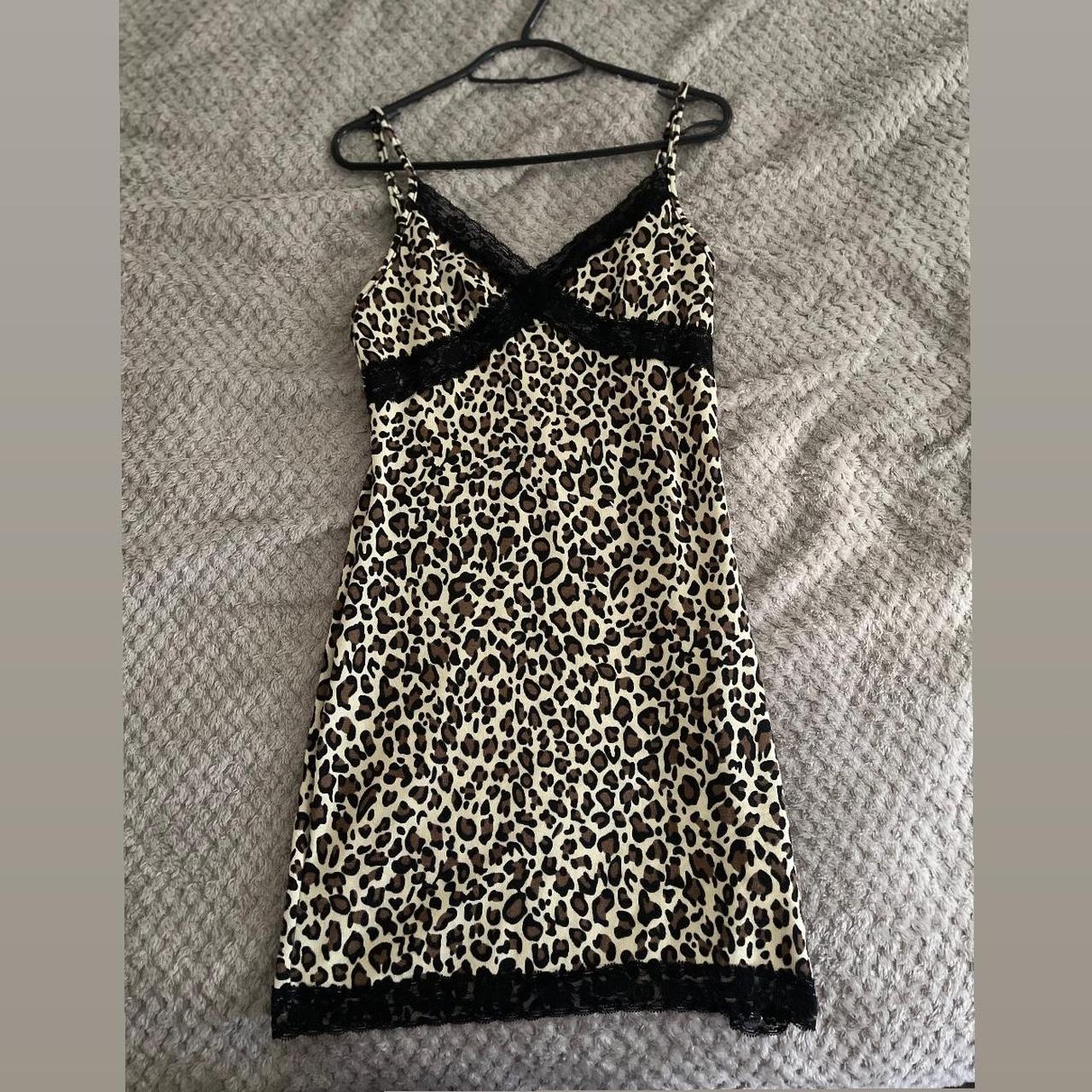 Shein leopard print dress Great condition Worn once - Depop