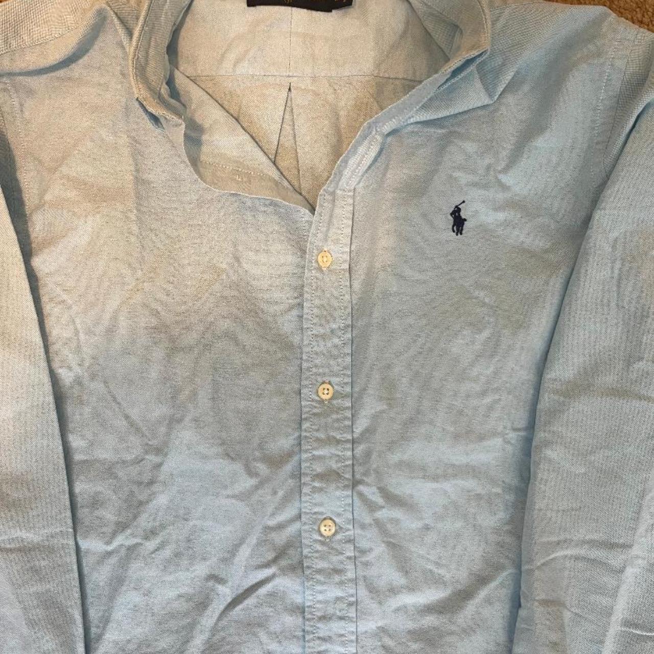 Ralph lauren light blue shirt Size M Never worn out. - Depop