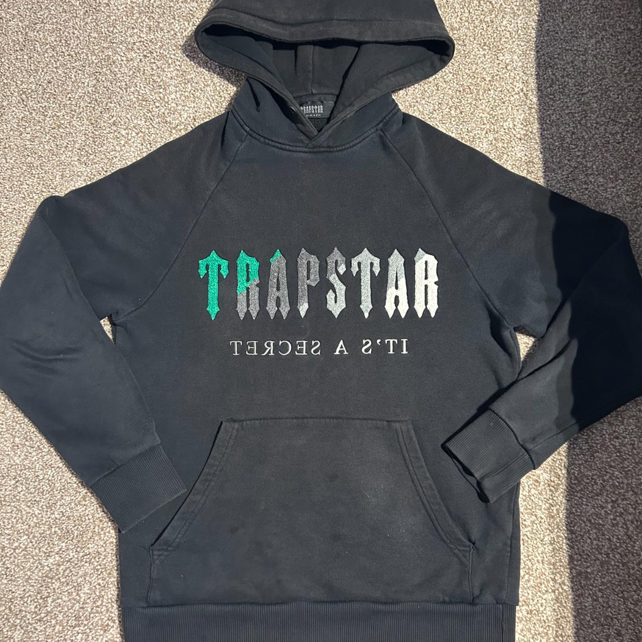 Trapstar hoodie 1 small rip and 2 small holes couple... - Depop