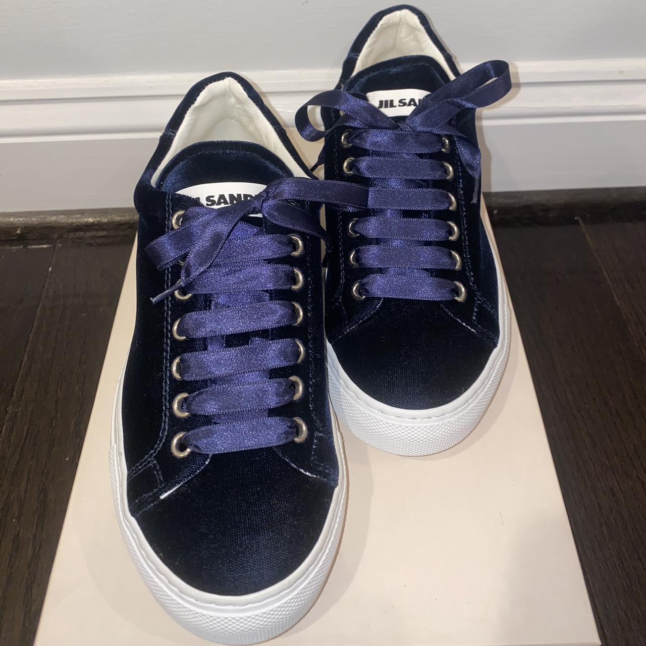 Blue sales velvet sneakers