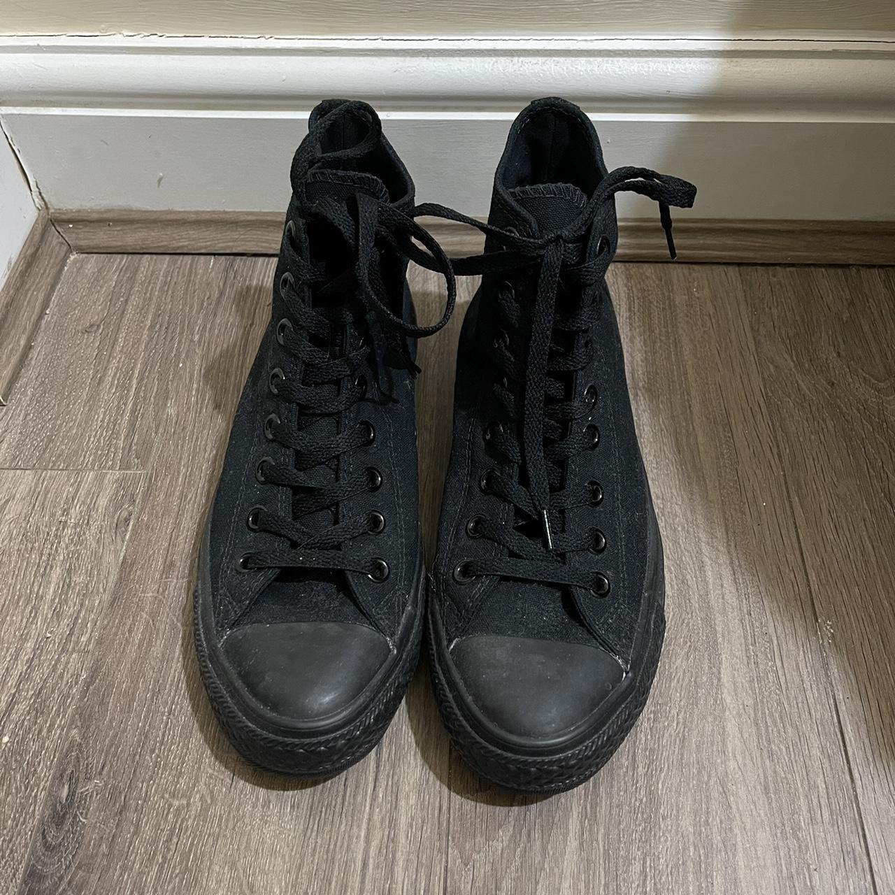 ladies black converse high tops