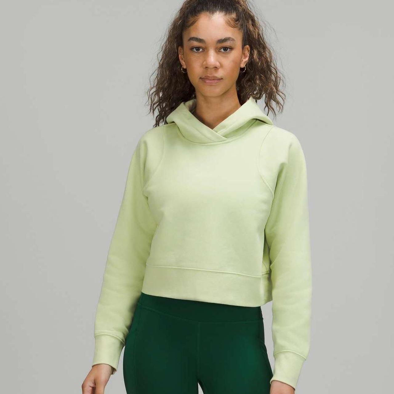 Lululemon Loungeful Cropped Hoodie In Creamy Mint