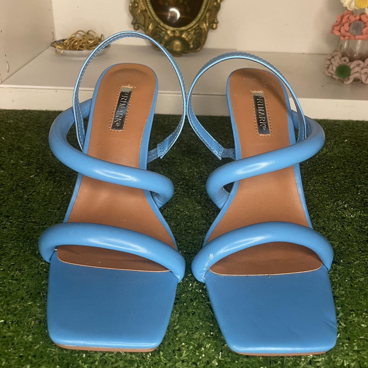 Primark Womens Light Blue Flip Flops Cute Pop Of Blue Bubble