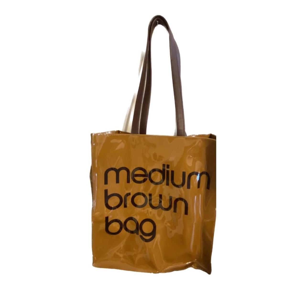 medium brown tote bag #totebag... - Depop