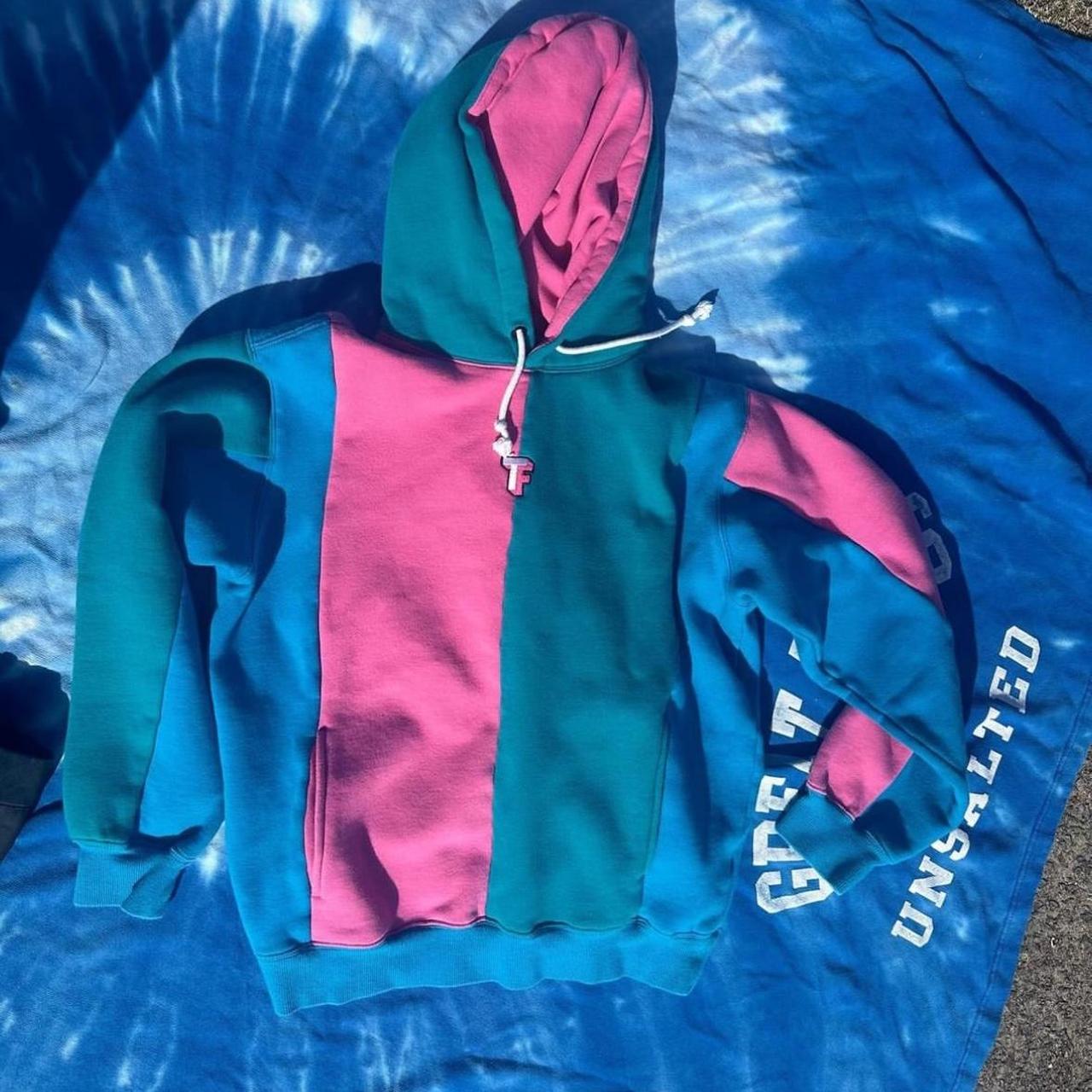 Teddy fresh hoodie pink and clearance blue