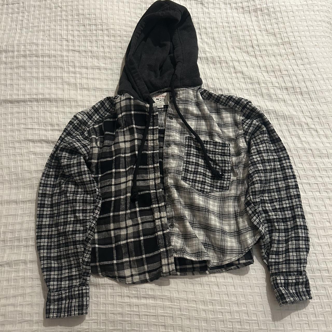 American eagle flannel discount hoodies