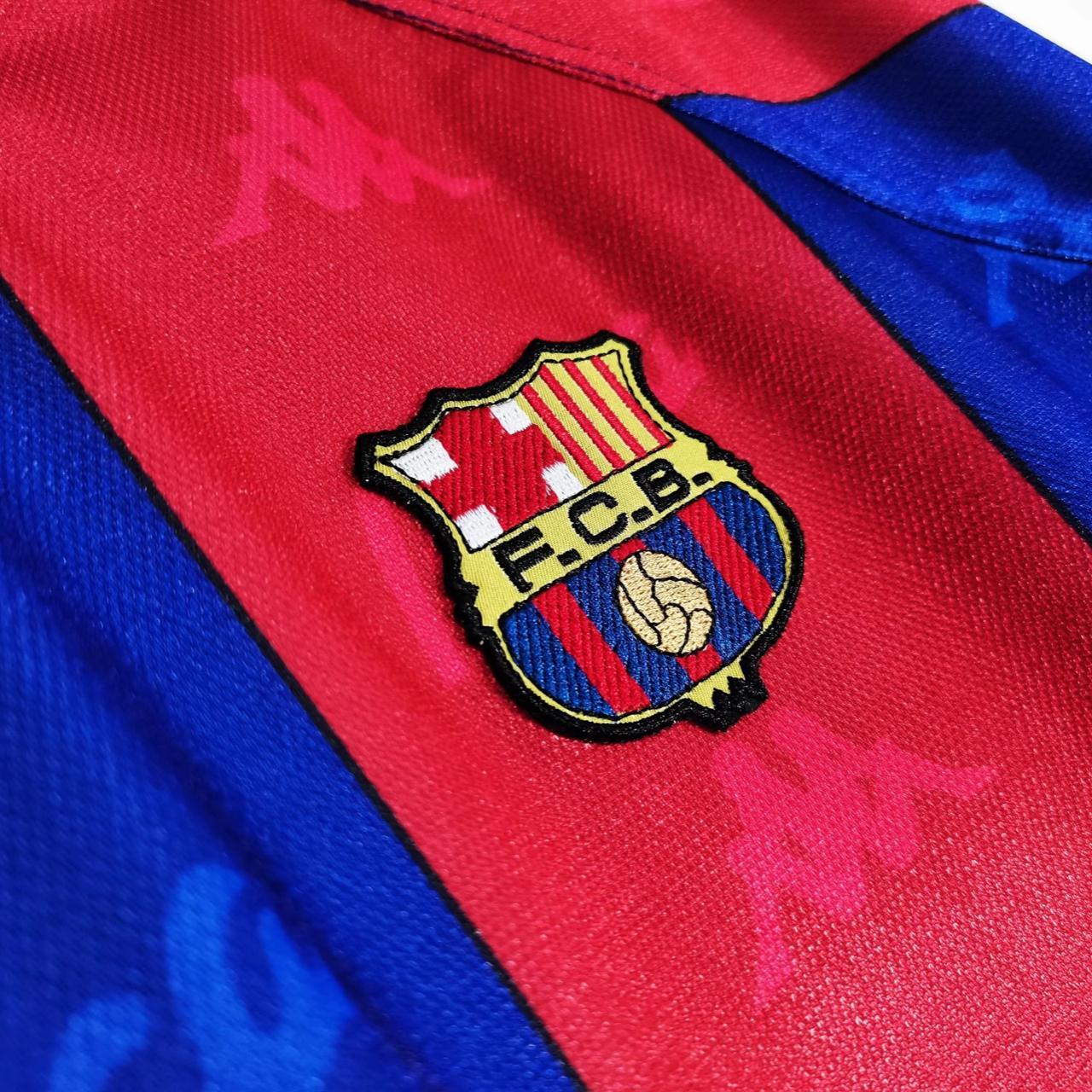 Barcelona Retro Jersey 1995 Size S SAME DAY... - Depop