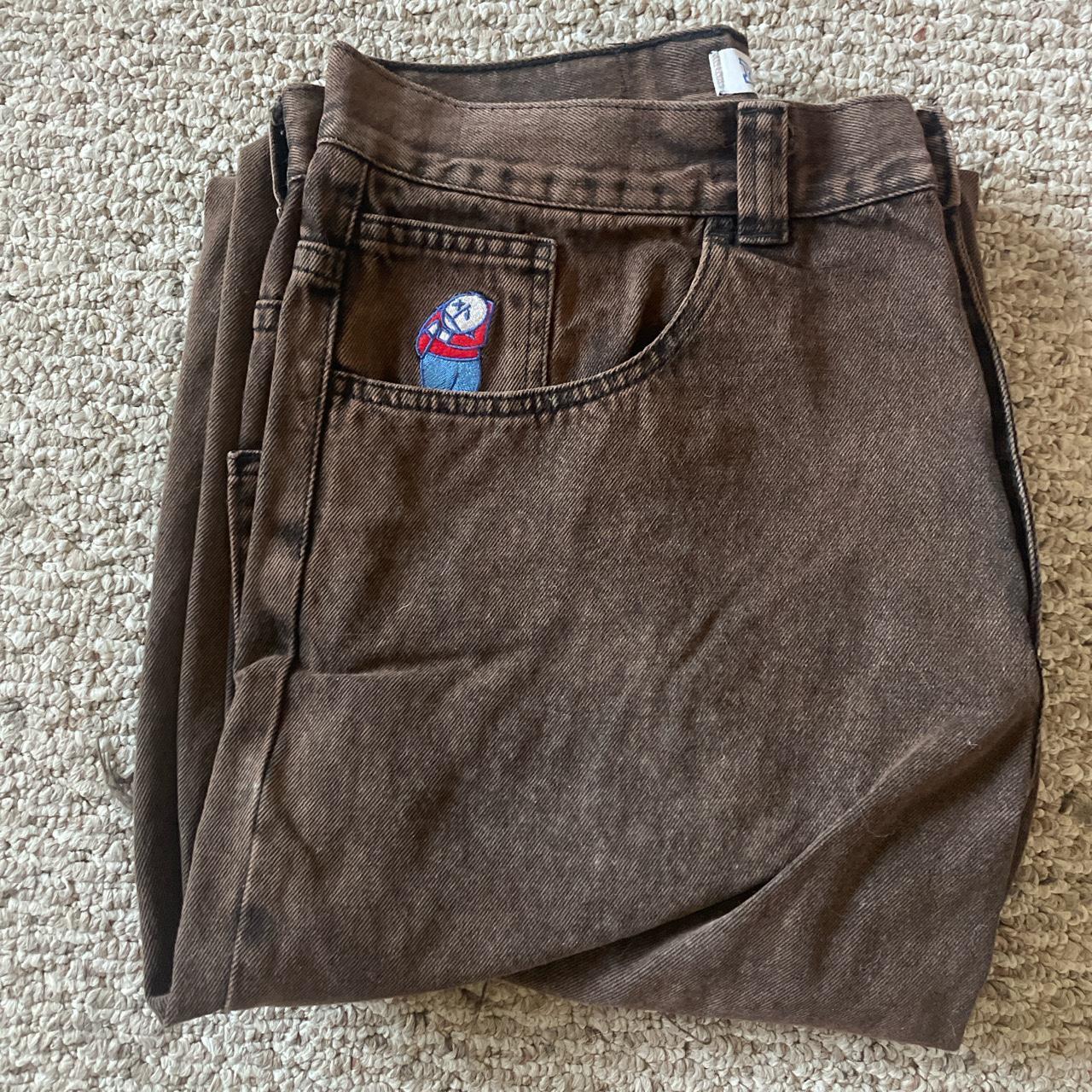 Brown black polar big boys size M good condition... - Depop