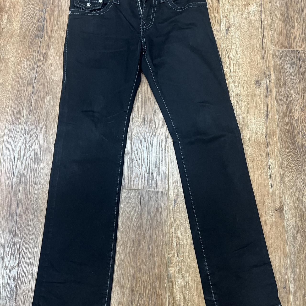 True religion like new Black straight leg jeans