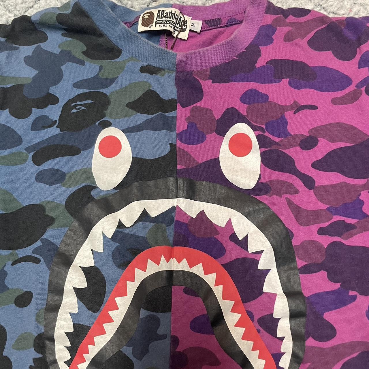 Medium Bathing Ape Shark Tee Good condition, watch... - Depop