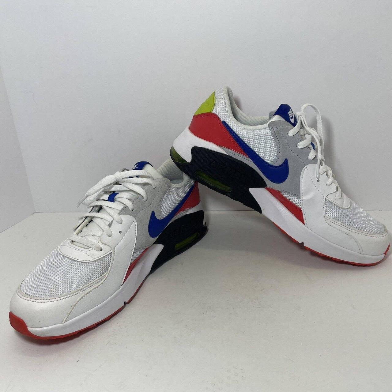 Nike Air Max Excee GS White Blue Red CD6894-101 Size 7Y | Depop