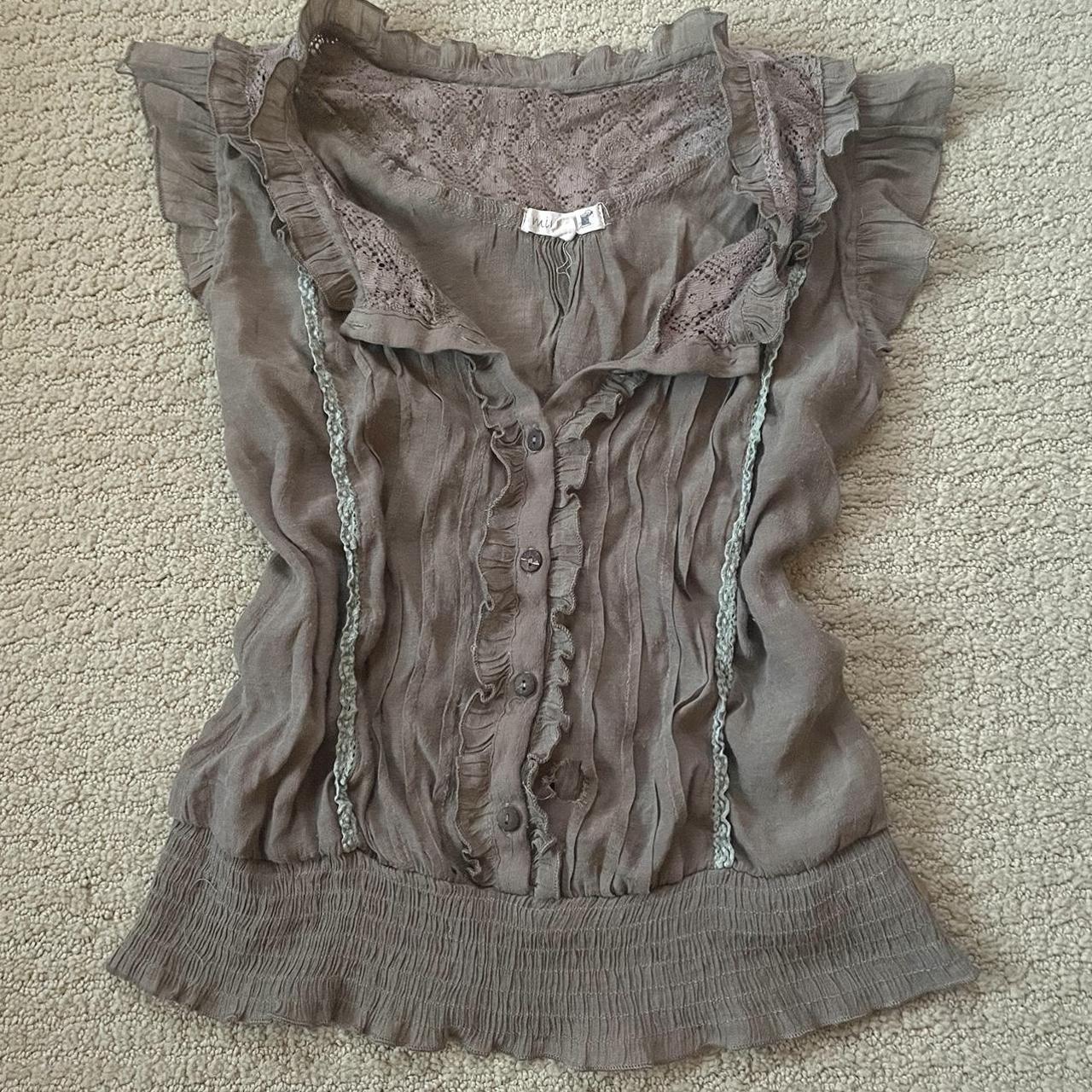 Super cute vintage twee/coquette style top from the - Depop