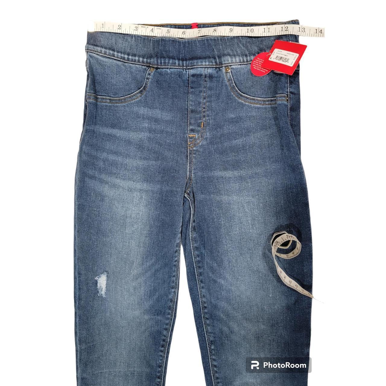 Spanx Distressed Denim Leggings Medium Wash jeans - Depop