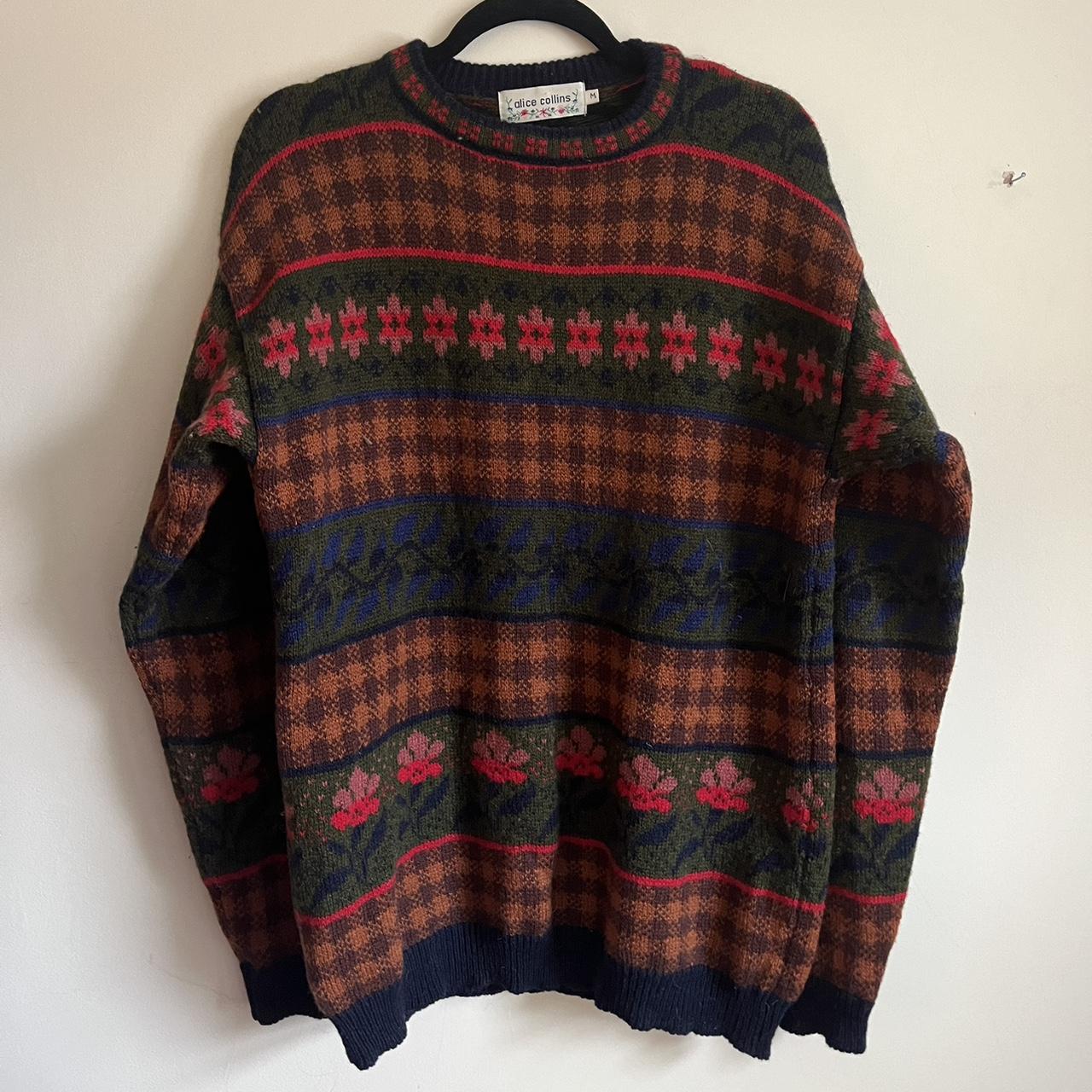 Vintage 90’s Alice Collins pure new wool jumper size... - Depop