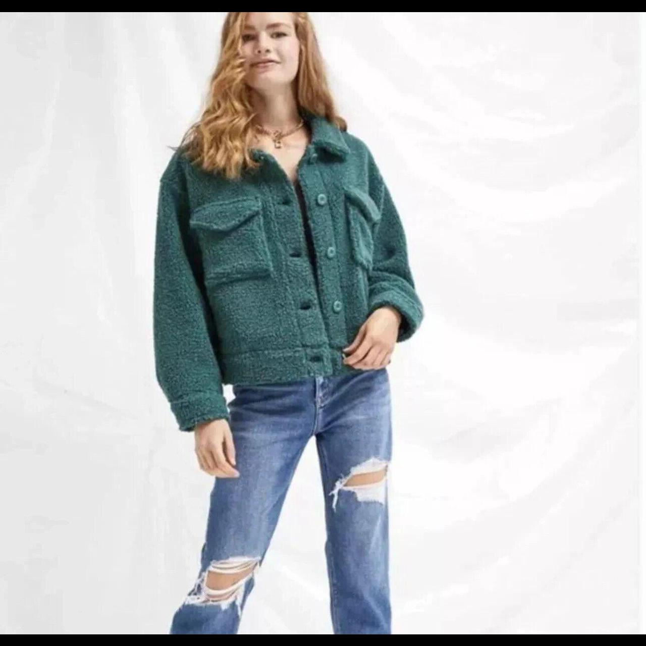 American Eagle 2024 cropped sherpa jacket