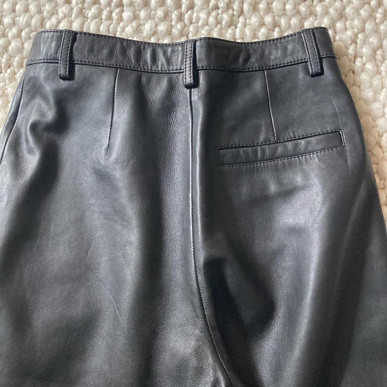 Reformation x Veda Leather Straight Leg Pants Only... - Depop