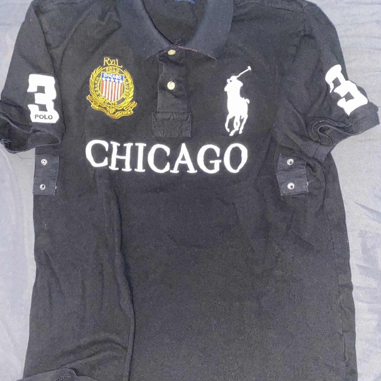 Ralph Lauren Chicago Black Polo Size Xl But Fits Depop