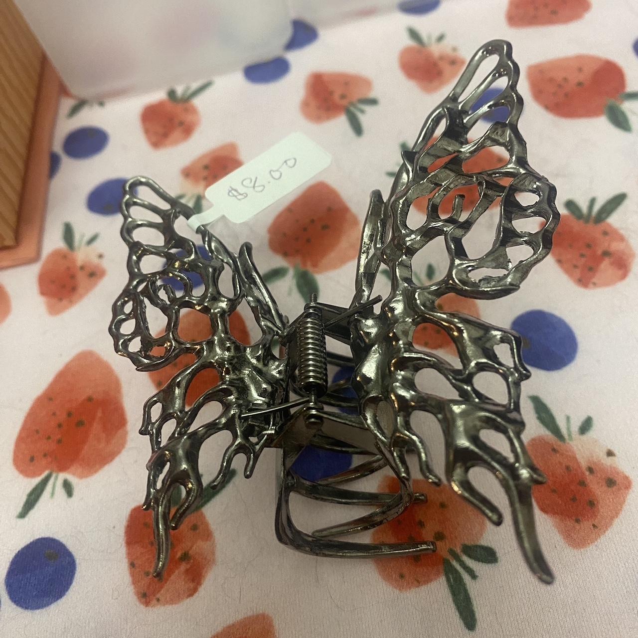 large metal butterfly clip Depop